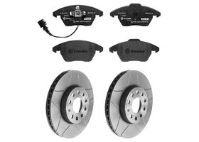 Kit De Balatas SportXtra Y 2 Discos Ranurados Delanteros