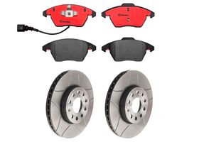 Kit De Balatas Cerámicas Y 2 Discos Ranurados Delanteros