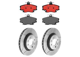 Kit De Balatas Cerámicas Y 2 Discos Ranurados Delanteros