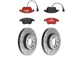 Kit De Balatas Cerámicas Y 2 Discos Ranurados Delanteros