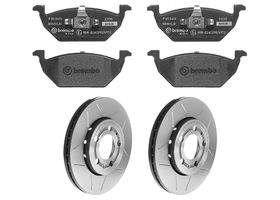 Kit De Balatas SportXtra Y 2 Discos Ranurados Delanteros