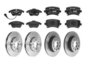 Kit De Balatas SportXtra, 2 Discos Ventilados Y 2 Discos Sólidos Delanteros Y Traseros