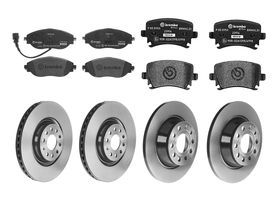 Kit De Balatas SportXtra, 2 Discos Ventilados Y 2 Discos Sólidos Delanteros Y Traseros