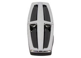 Emblema De Defensa Delantero Negro / Cromo Brillante - OEM