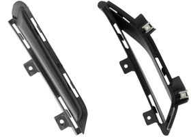 Par De Molduras De Rejilla De Defensa Delanteras Inferiores Negras Carbón - OEM