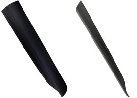 Par De Molduras De Puerta Delanteras Inferiores Exteriores Negras Carbón - OEM