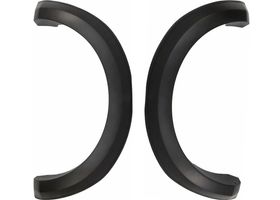 Par De Molduras De Arco De Salpicadera Delanteras Negras Carbón - OEM