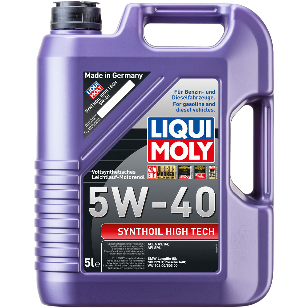 Liqui Moly, Synthoil 5W40 Aceite Sintético P/Motores Gasolina/Diesel 5L