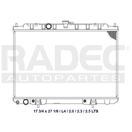 RADIADOR-XTRAIL-01-07-L4-20-25-LTS-AUTOMATICA RADIADOR-XTRAIL-01-07-L4-20-25-LTS-AUTOMATICA