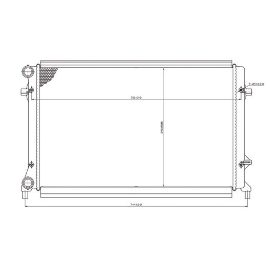 RADIADOR-VW-JETTA-A3-BORA-GOLF-06-10-18-20-25-32-LTS-ESTANDAR