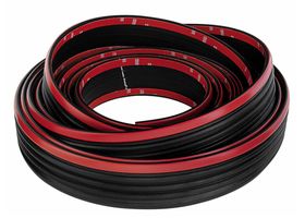 Rollo De Moldura Negra 8.0 M Filo Rojo