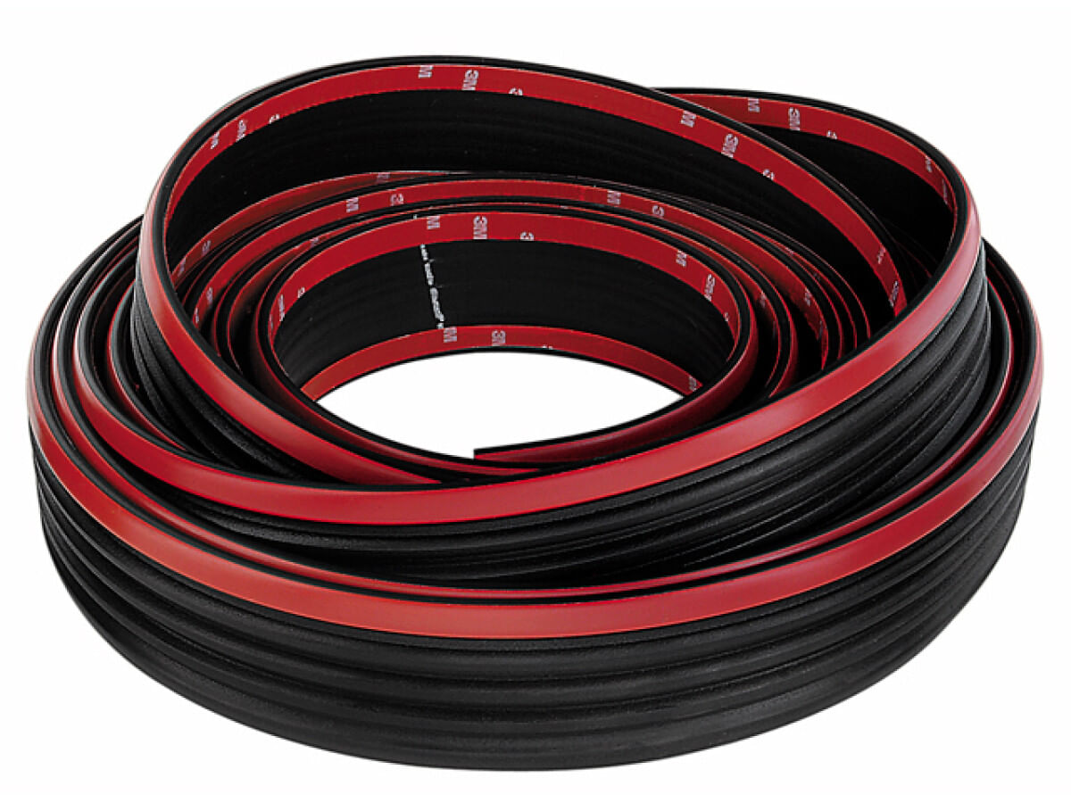Rollo De Moldura Negra 8.0 M Filo Rojo
