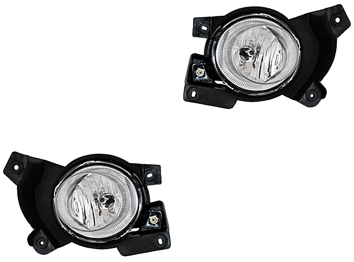 Par De Faros Para Niebla Con Aro Cromado