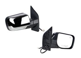Espejo Cromado Con Desempañante Con Luz Eléctrico Con Memoria 9 Pines Lado Pasajero