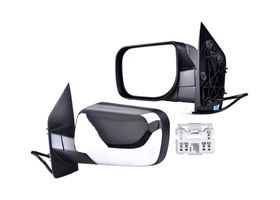 Espejo Cromado Con Desempañante Eléctrico 5 Pines Lado Conductor