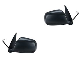 Par De Espejos Negro Eléctrico 3 Pines
