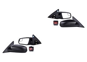 Par De Espejos Corrugado Con Desempañante Con Luz Eléctrico Con Punto Ciego