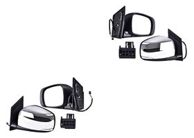 Par De Espejos Cromado Con Desempañante Con Direccional Eléctrico 7 Pines