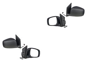 Par De Espejos Negro Con Desempañante Eléctrico 5 Pines