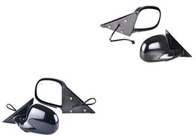 Par De Espejos Negro Con Desempañante Eléctrico 5 Pines
