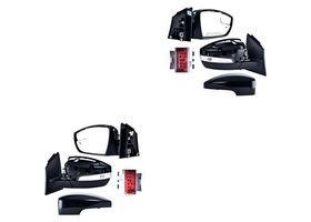 Par De Espejos Para Pintar Con Desempañante Con Direccional Eléctrico Con Punto Ciego