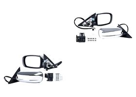 Par De Espejos Manual Abatible Cromado Con Desempañante Eléctrico Con Memoria