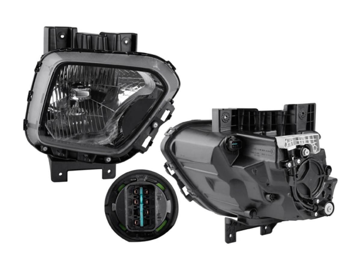 Faro Con Motor 6 Pines Eléctrico Para Foco Halógeno Sin Foco Lado Pasajero