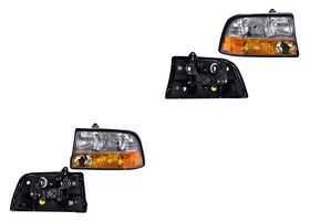 Par De Faros Con Niebla