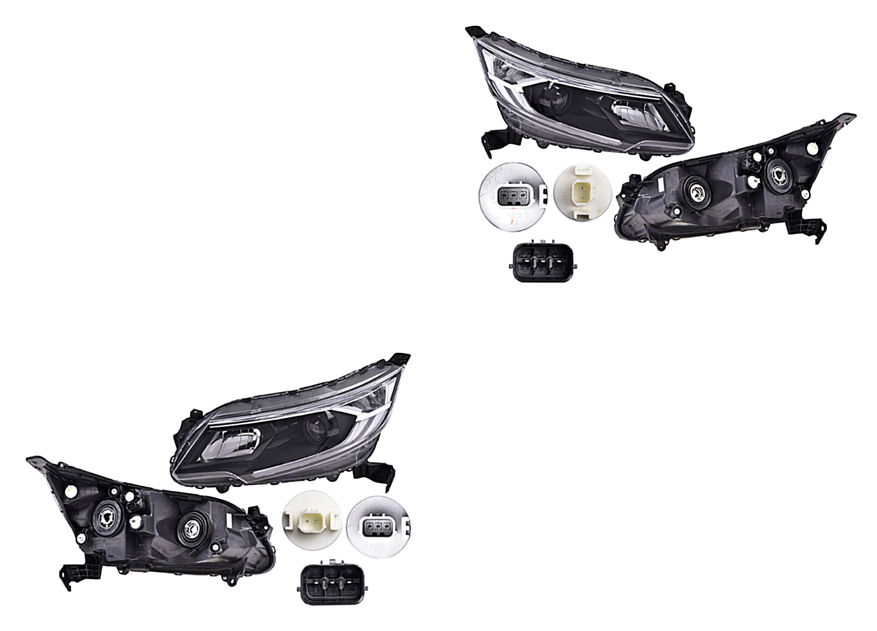 Par De Faros Con Motor Con Luz De Día