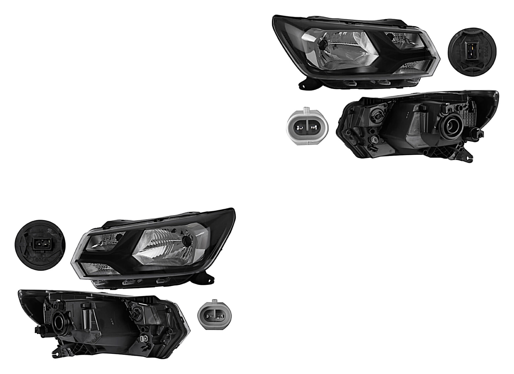 Par De Faros Filo Negro